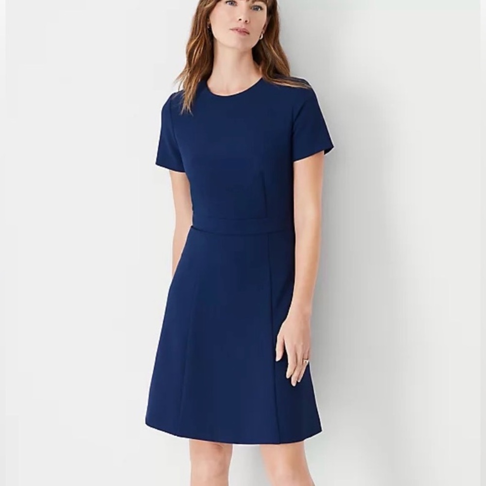 Ann Taylor Navy Crepe Dress